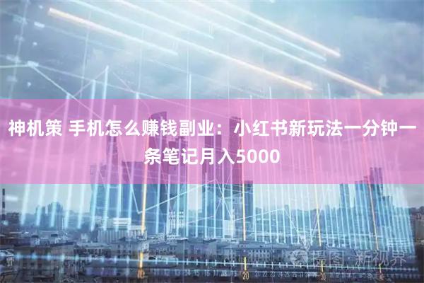 神机策 手机怎么赚钱副业：小红书新玩法一分钟一条笔记月入5000